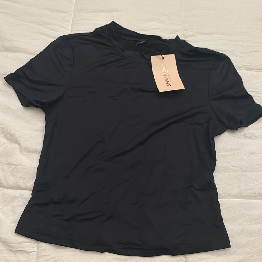 Shein Bae black stretchy top